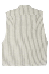 GUNS SLEEVELESS LINEN SHIRT IN OAK STRIPE