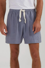 24/7 LOUNGE LINEN SHORTS IN SLATE