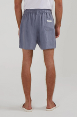 24/7 LOUNGE LINEN SHORTS IN SLATE