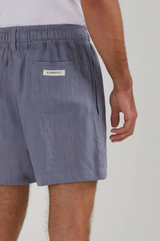 24/7 LOUNGE LINEN SHORTS IN SLATE