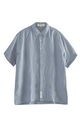 DATE NIGHT SHORT-SLEEVE LINEN SHIRT IN SLATE