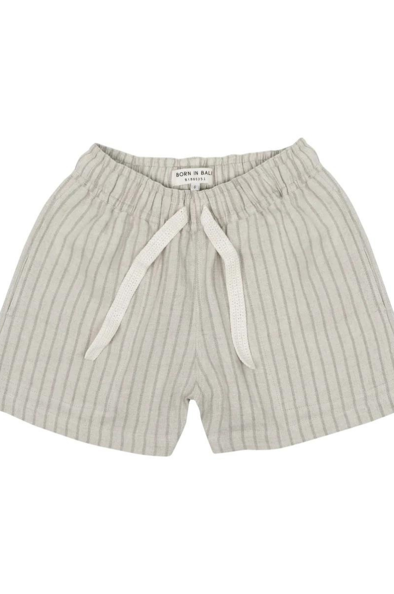 24/7 LOUNGE LINEN SHORTS IN OAK STRIPE