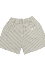 24/7 LOUNGE LINEN SHORTS IN OAK STRIPE