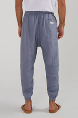 SOCIETY LOUNGE LINEN LONG PANTS IN SLATE