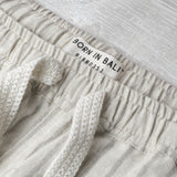 SOCIETY LOUNGE LINEN LONG PANTS IN OAK STRIPE