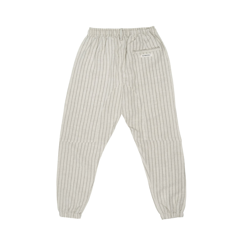 SOCIETY LOUNGE LINEN LONG PANTS IN OAK STRIPE